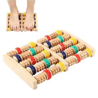 Massageador De Pés Em Madeira - Supermedy