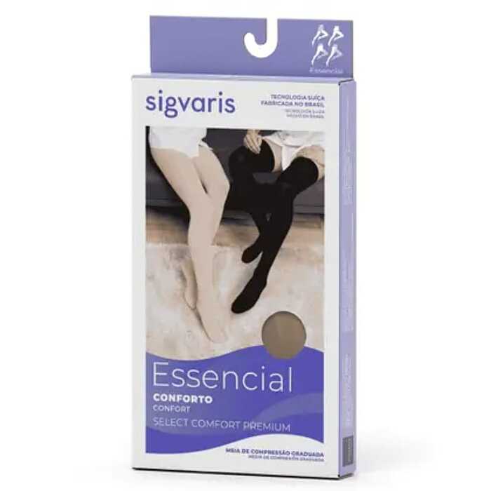 Meia Calça De Compressão  - Sigvaris 20-30 mmHg (Média Compressão) Select Comfort Premium Ponteira Aberta