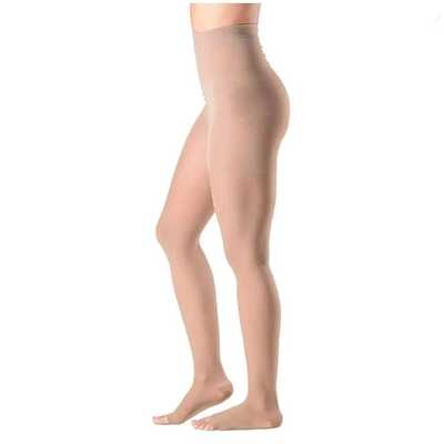 Meia Calça De Compressão Transparência - Sigvaris 20-30 mmHg (Média Compressão) Ever Sheer - Ponteira Aberta