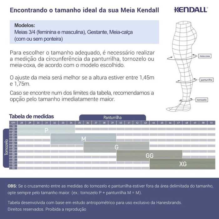 Meia Calça De Compressão Gestante - Kendall 18-21 mmHg (Média Compressão) Ultra Pro - Ponteira Aberta