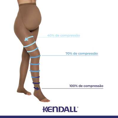 Meia Calça De Compressão Gestante - Kendall 18-21 mmHg (Média Compressão) Ultra Pro - Ponteira Aberta