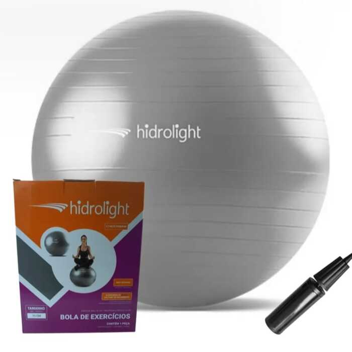 Bola de Exercícios 75 cm (Cinza) - Hidrolight 