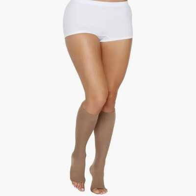 Meia De Compressão - Kendall 20-30 mmHg (Alta Compressão) Ultra Pro - Panturrilha 3/4 - Ponteira Aberta