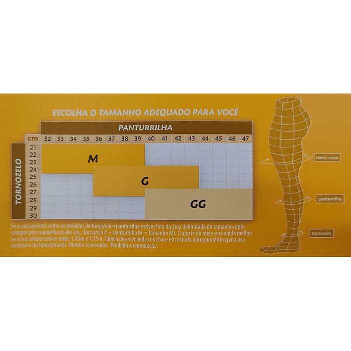 Meia De Compressão - Kendall 20-30 mmHg (Alta Compressão) Ultra Pro - Panturrilha 3/4 - Ponteira Aberta