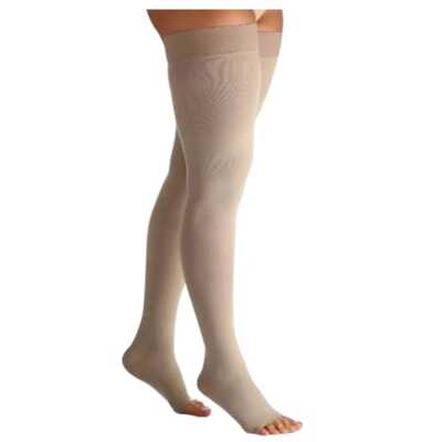 Meia De Compressão - Sigvaris 30-40 mmHg (Alta Compressão) Select Comfort Premium - Meia Coxa 7/8 - Ponteira Aberta