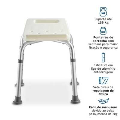 Banqueta De Banho D1 - Dellamed