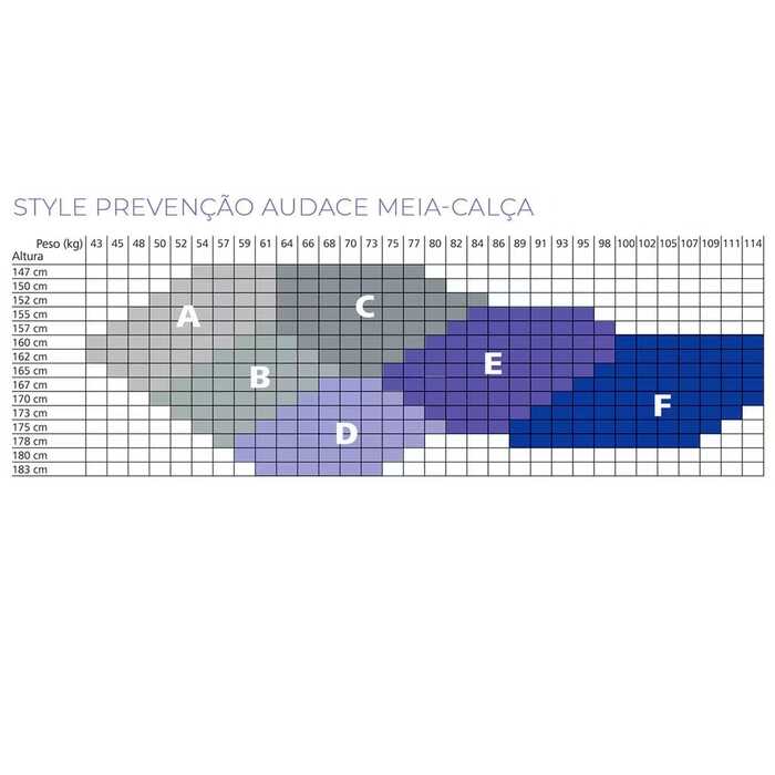 Meia Calça  De Compressão - Sigvaris 15-20 mmHg (Suave Compressão) Style Prevenção Audace Transparência - Ponteira Aberta