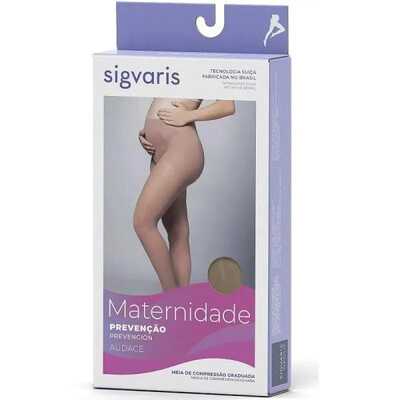 Meia Calça  De Compressão Materna - Sigvaris 15-20 mmHg (Suave Compressão) Prevenção Audace Transparência - Ponteira Aberta