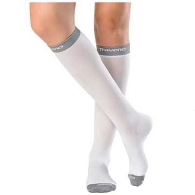Meia De Compressão De Viagem Traveno Unissex - Sigvaris - Panturrilha 3/4 - Ponteira Fechada