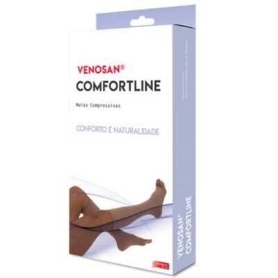 Meia De Compressão Comfortline - Venosan 20-30 mmHg (Média Compressão) - Panturrilha 3/4 - Ponteira Aberta