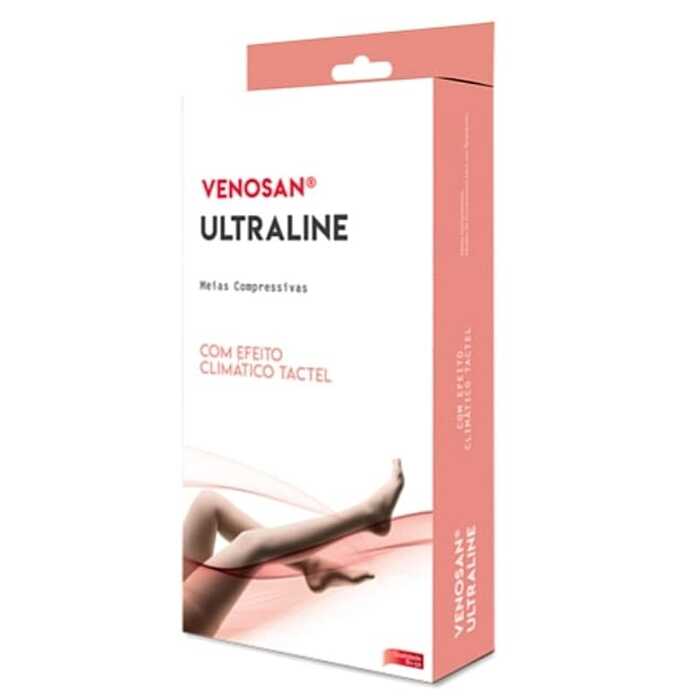 Meia De Compressão Ultraline - Venosan 20-30 mmHg (Média Compressão) - Meia Coxa 7/8 - Ponteira Aberta
