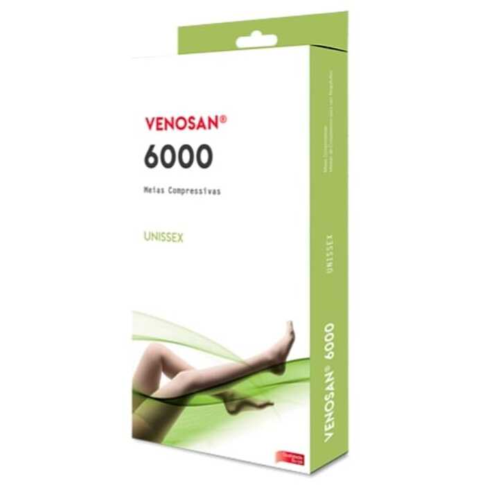 Meia De Compressão 6000 - Venosan 20-30 mmHg (Média Compressão) - Meia Coxa 7/8 - Ponteira Aberta