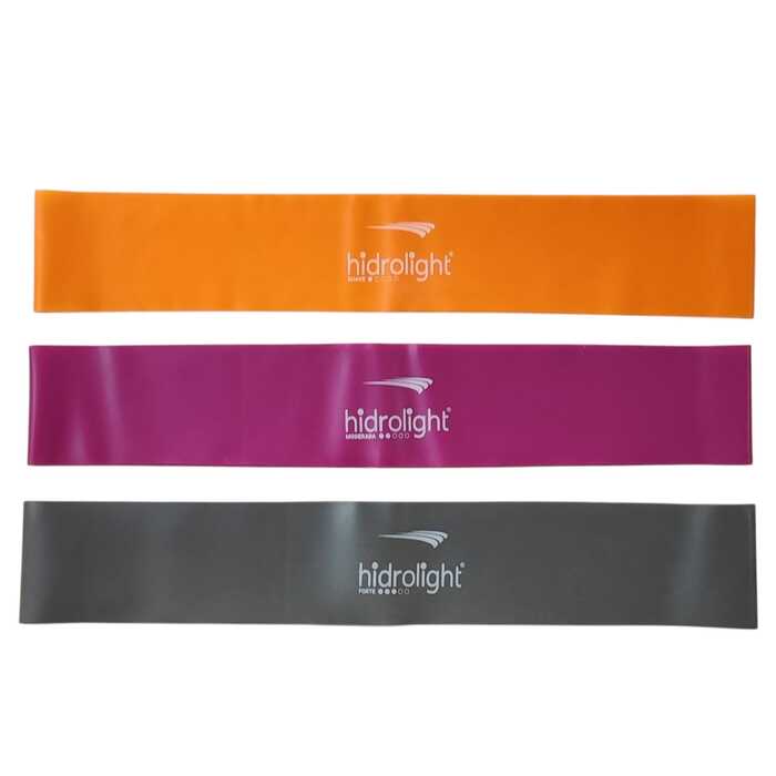 Kit Com 3 Faixas De Resistência Mini Band Para Exercícios - Hidrolight