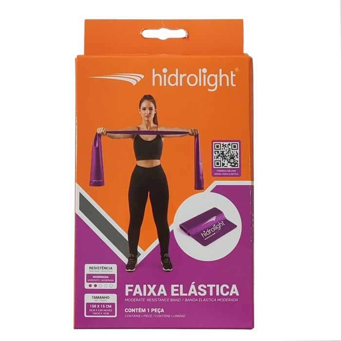 Faixa De Resistência Para Exercícios - Moderada (Roxo) - Hidrolight