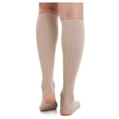 Meia De Compressão Classic - Selecta 30-40 mmHg (Alta Compressão) - Algodão - Curta - Panturrilha 3/4 - Pé Aberto