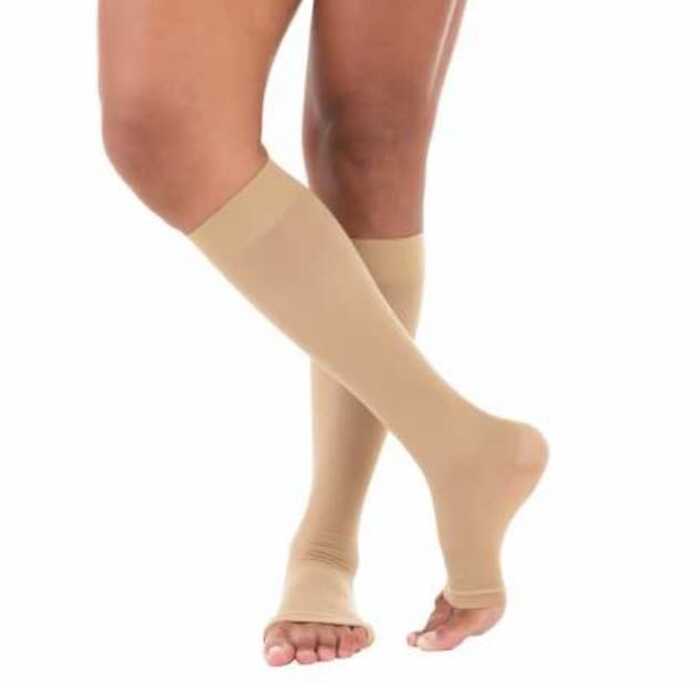 Meia De Compressão 6000 - Venosan 30-40 mmHg (Alta Compressão) - Panturrilha 3/4 - Ponteira Aberta