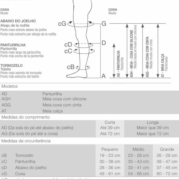 Meia De Compressão Comfortline - Venosan 30-40 mmHg (Alta Compressão) - Panturrilha 3/4 - Ponteira Aberta
