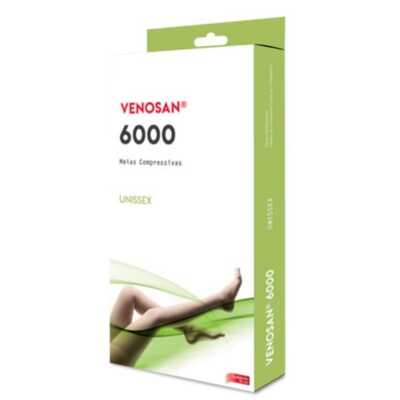Meia De Compressão 6000 - Venosan 30-40 mmHg (Alta Compressão) - Meia Coxa 7/8 - Ponteira Aberta