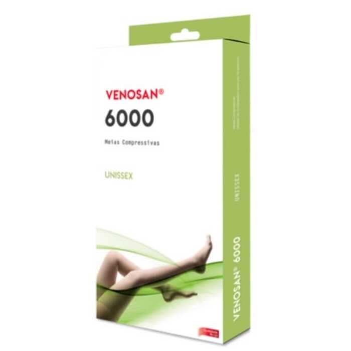 Meia De Compressão 6000 - Venosan 30-40 mmHg (Alta Compressão) - Meia Coxa 7/8 - Ponteira Aberta