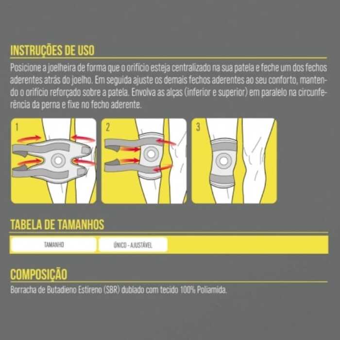 Joelheira Articulada Ajustável Plus Size - Tamanho Único- Kestal   