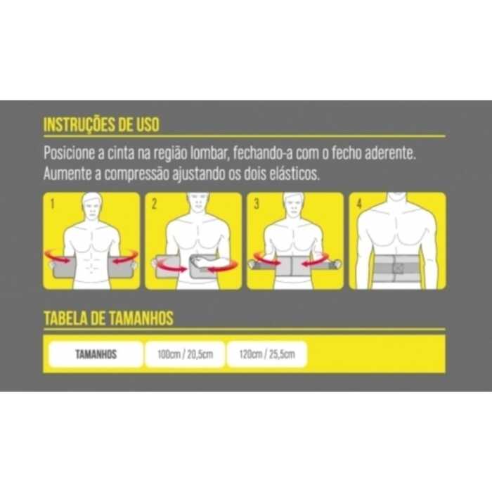 Cinta Lombar Com Hastes - Kestal 