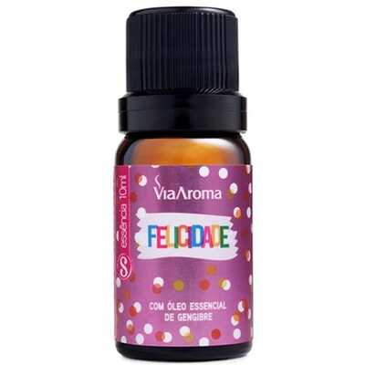 Essência Felicidade - Com Óleo Essencial De Gengibre - Via Aroma 10ml