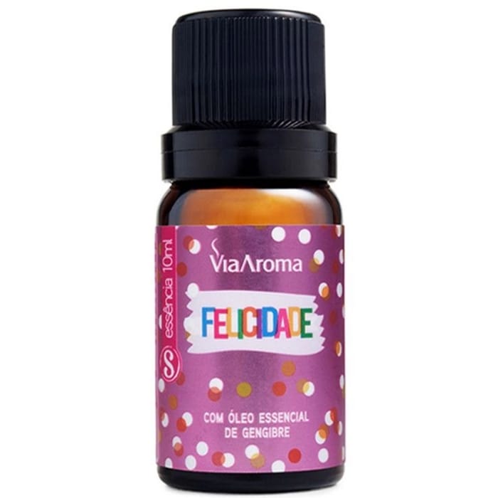 Essência Felicidade - Com Óleo Essencial De Gengibre - Via Aroma 10ml