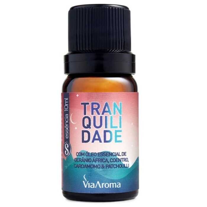 Essência Tranquilidade - Com Óleo Essencial De Gerânio, Africa, Coentro, Cardamomo E Patchoulli - Via Aroma 10ml