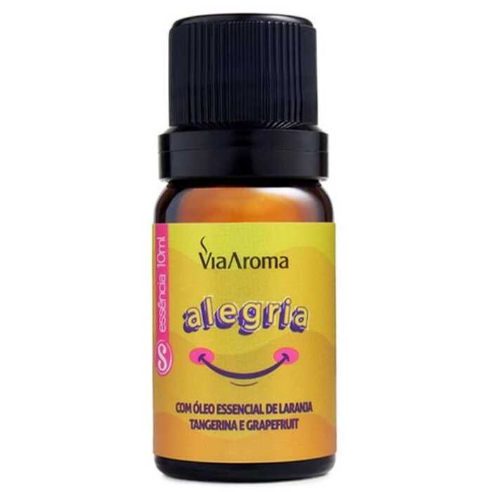 Essência Alegria - Com Óleo Essencial De Laranja, Tangerina E Grapefruit - Via Aroma 10ml
