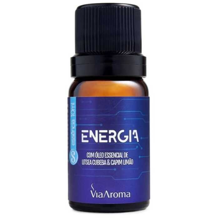 Essência Energia - Com Óleo Essencial De Litsea E Capim Limão - Via Aroma 10ml