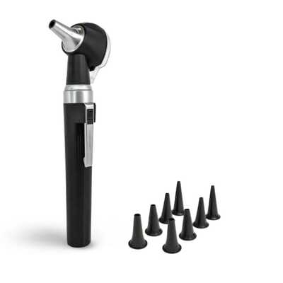 Otoscópio - Led E Fibra Ótica - Medicate 