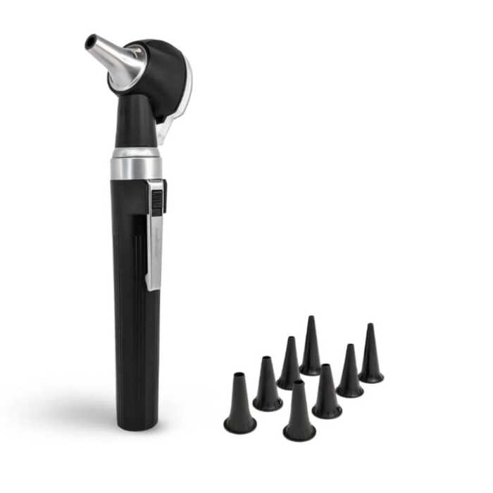 Otoscópio - Led E Fibra Ótica - Medicate 