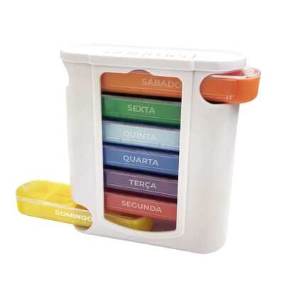 Porta Comprimidos Semanal Com Suporte - Uniqmed