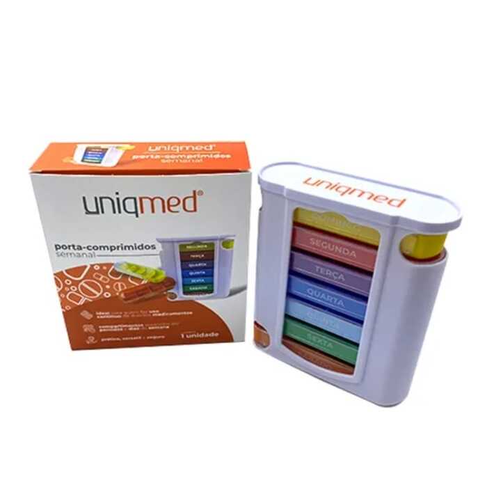 Porta Comprimidos Semanal Com Suporte - Uniqmed