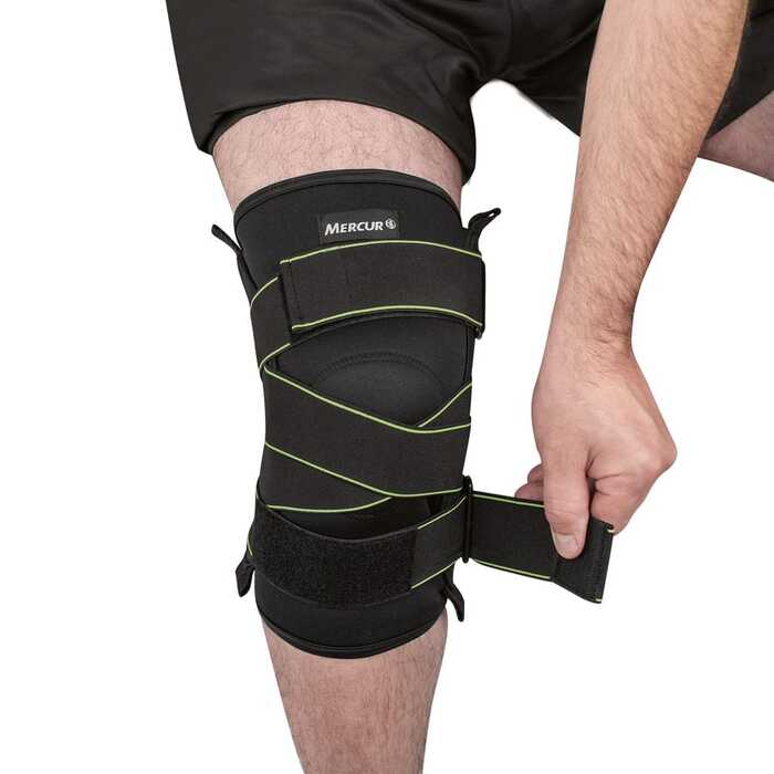 Joelheira Articulada Com Dobradiças E Cintas Cruzadas - Mercur 