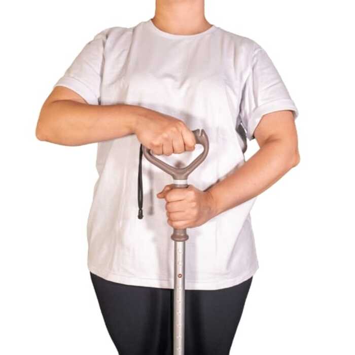 Bengala Fixa Com Apoio (Marrom) - Mercur 