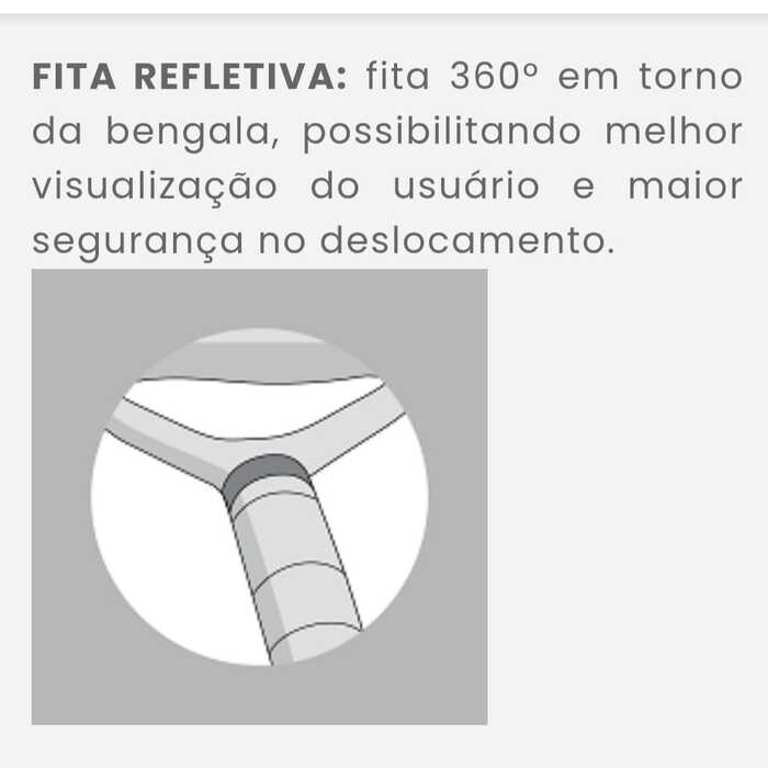 Bengala Fixa Com Apoio (Marrom) - Mercur 