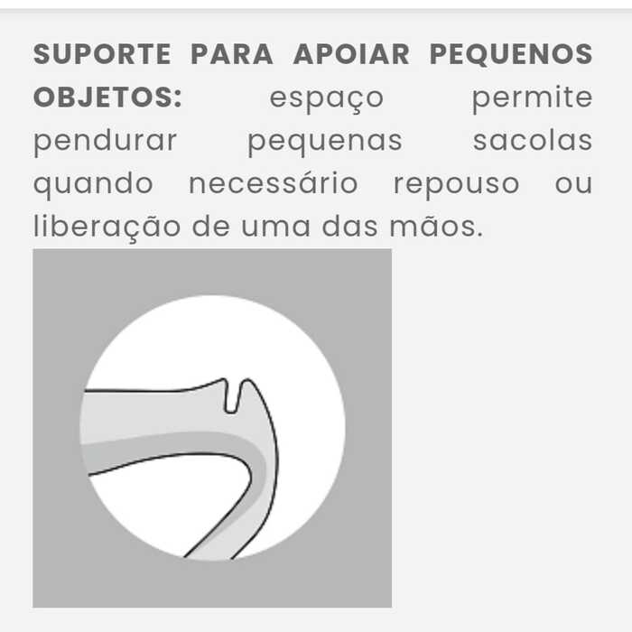 Bengala Fixa Com Apoio (Marrom) - Mercur 