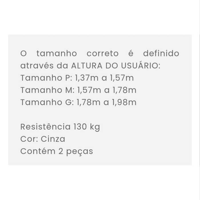 Muleta Auxiliar De Alumínio (M) (1,57 A 1,78m) - Mercur  