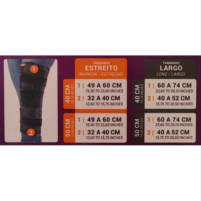 Imobilizador De Joelho Comfort Air (Estreito 50cm) - Hidrolight