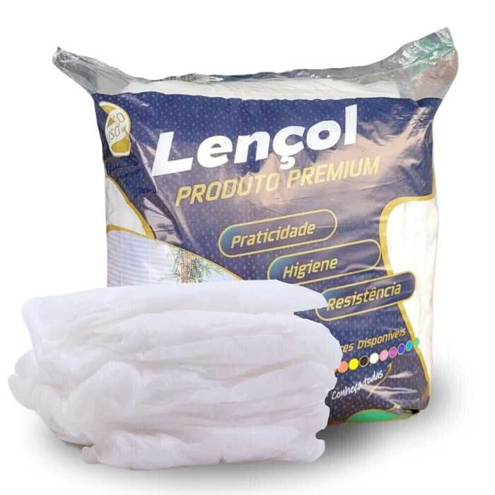 Lençol Premium Branco 20GM 2,10 X 1,10M Elástico (10 unidades) - Protdesc 