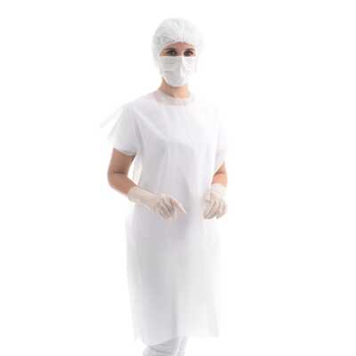 Avental Sem Manga Premium Branco 20GM Tamanho Único (10 unidades) - Protdesc 