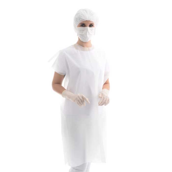 Avental Sem Manga Premium Branco 20GM Tamanho Único (10 unidades) - Protdesc 