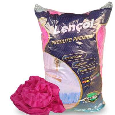 Lençol Premium Rosa Pink 20GM 2,10 X 0,90M Elástico (10 unidades) - Protdesc 
