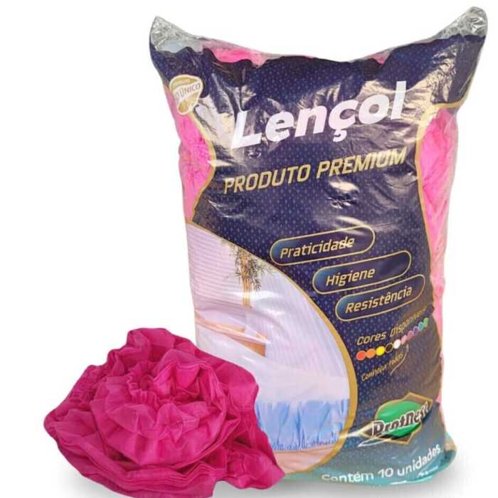 Lençol Premium Rosa Pink 20GM 2,10 X 0,90M Elástico (10 unidades) - Protdesc 
