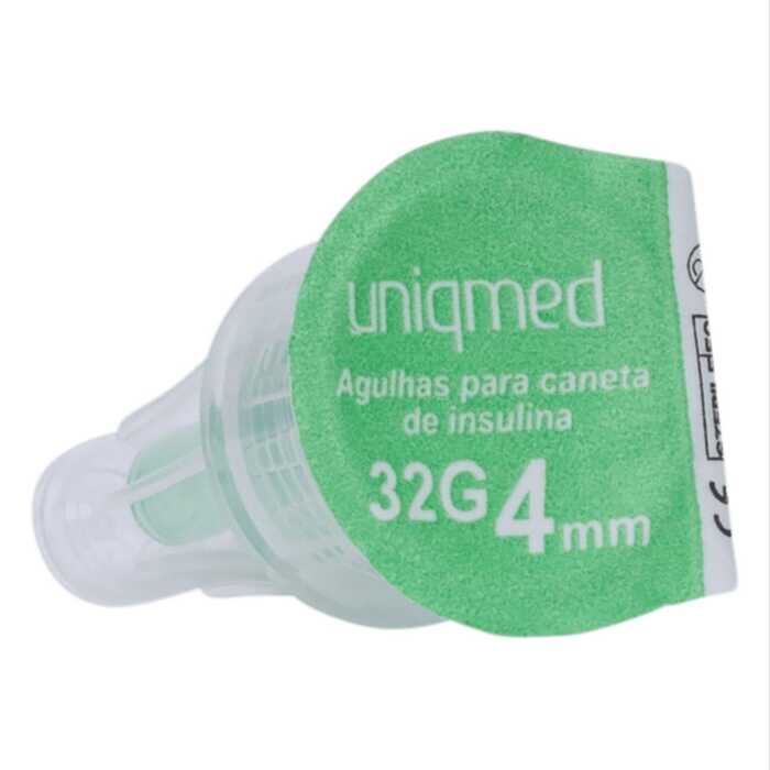 Agulhas Para Caneta De Insulina 4mm 32G 0,23mm (100 unidades) - Uniqmed 