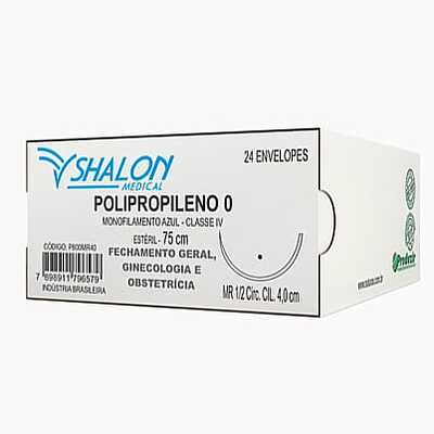 Fio De Sutura Cirúrgica Polipropileno P800MR40 (24 Envelopes ) - Shalon Medical 