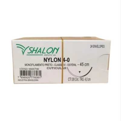 Fio De Sutura Cirúrgica Nylon 4-0 (24 Envelopes ) - Shalon Medical
