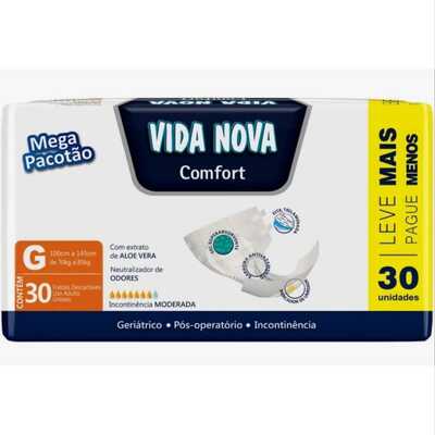 Fralda Geriátrica Descartável Unissex - Vida Nova Comfort