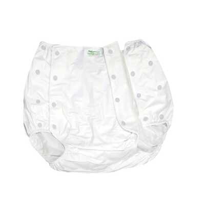 Calça Plástica Adulto Standard Com Botão Branca - Senior Care 